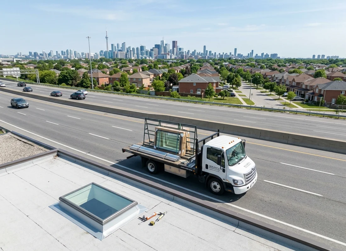 Skylight install truck heading out across the Greater Toronto Area